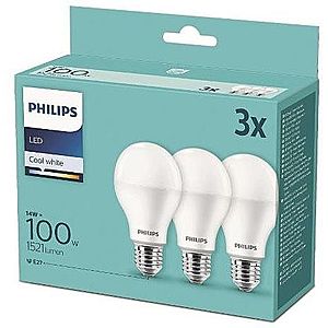 Philips LED 14-100W, E27 2700K, 3 db kép