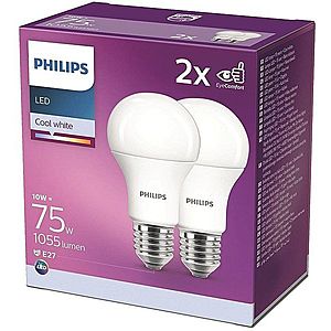Philips LED 10-75W, E27 4000K, 2 db kép