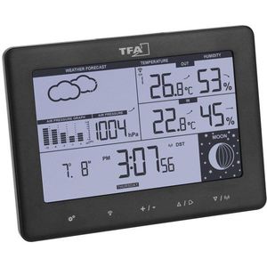 TFA 35.1158.01.GB ELEMENTS - házi meteorológiai állomás - időjárás előrejelzéssel és két ébresztőórá kép