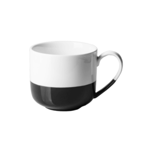 Csésze 80 ml fekete-fehér - Flow kép
