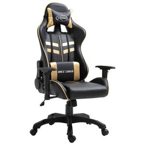 vidaXL aranyszínű műbőr gamer szék kép