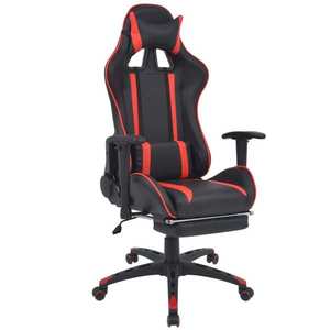 vidaXL piros dönthető versenyautó ülés alakú irodai szék lábtartóval kép
