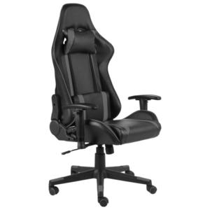 vidaXL szürke PVC forgó gamer szék kép