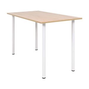 vidaXL tölgyfa/fehér színű étkezőasztal 120 x 60 x 73 cm kép
