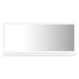 vidaXL fehér forgácslap fürdőszobai tükör 80 x 10, 5 x 37 cm kép