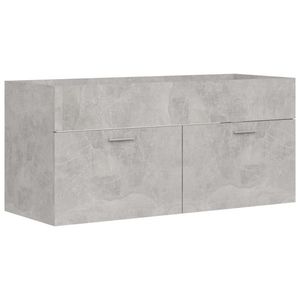 vidaXL betonszürke forgácslap mosdószekrény 100 x 38, 5 x 46 cm kép