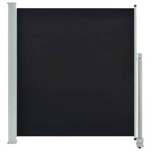 vidaXL fekete behúzható oldalsó terasz napellenző 140 x 300 cm kép