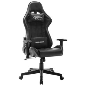 vidaXL fehér és fekete műbőr gamer szék kép