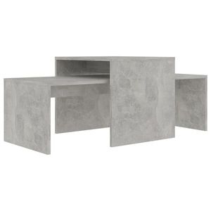 vidaXL betonszürke forgácslap dohányzóasztal szett 100 x 48 x 40 cm kép