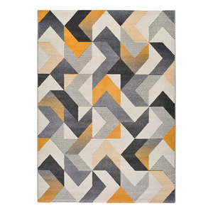 Gladys Abstract narancssárga-szürke szőnyeg, 60 x 120 cm - Universal kép