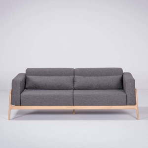 Fawn sötétszürke kanapé tölgyfából, 210 cm - Gazzda kép