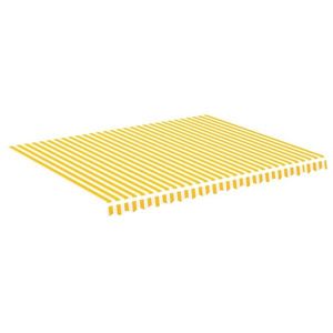 vidaXL sárga és fehér csere napellenző ponyva 4, 5 x 3, 5 m kép