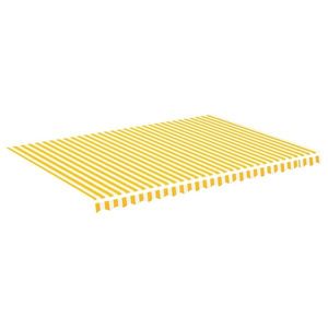 vidaXL sárga és fehér csere napellenző ponyva 5 x 3, 5 m kép