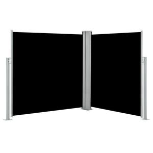 vidaXL fekete behúzható oldalsó napellenző 140 x 600 cm kép