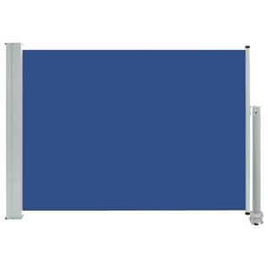 vidaXL kék kihúzható oldalsó terasz napellenző 80 x 300 cm kép