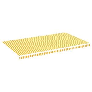 vidaXL sárga és fehér csere napellenző ponyva 6 x 3, 5 m kép