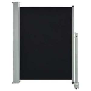 Fekete behúzható oldalsó terasz napellenző 100 x 300 cm kép