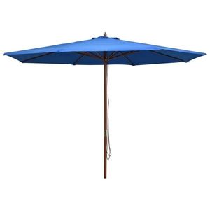 vidaXL kék kültéri napernyő farúddal 350 cm kép
