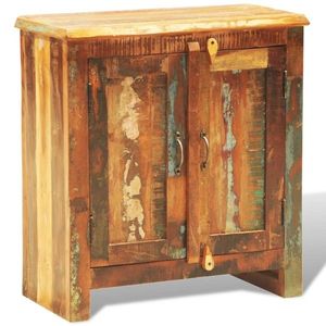 vidaXL 2 ajtós antik tömör újrahasznosított fa szekrény kép