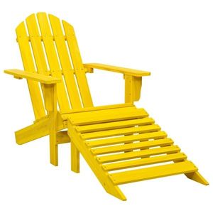 vidaXL sárga tömör fenyőfa kerti Adirondack szék zsámollyal kép