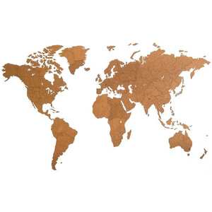 MiMi Innovations Giant barna világtérkép fali dísz 280 x 170 cm kép