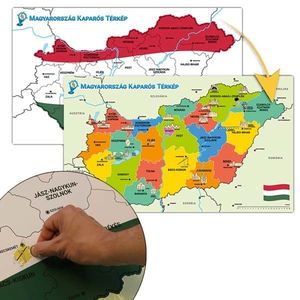 Magyarország kaparós térkép kép