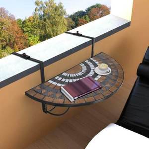 Lehajtható balkon asztal 2 színben-barna kép