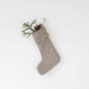 Christmas Stocking karácsonyi len függődísz - Linen Tales kép