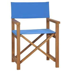 vidaXL kék tömör tíkfa rendezői szék kép