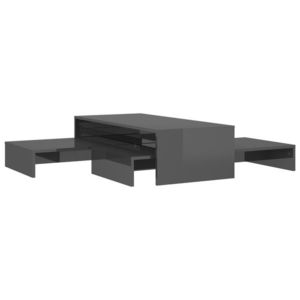 vidaXL szürke rakásolható dohányzóasztal-garnitúra 60 x 60 x 30 cm kép