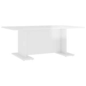 vidaXL magasfényű fehér forgácslap dohányzóasztal 103, 5 x 60 x 40 cm kép