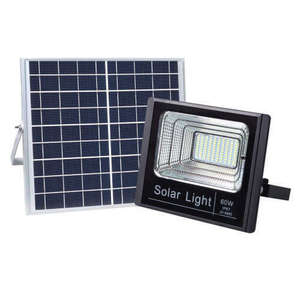 Solar Light 60W Napelemes, alkonyat kapcsolós LED lámpa IP67 kép