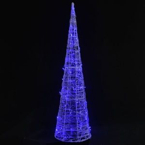 vidaXL dekoratív kék fényű LED-es akril fénykúp 90 cm kép