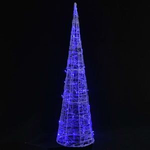 vidaXL dekoratív kék fényű LED-es akril fénykúp 120 cm kép