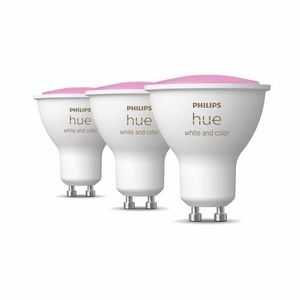 Philips Hue White and Color Ambiance 4.3W 350 GU10 3db kép