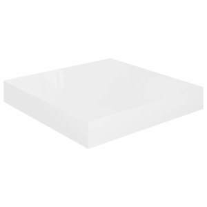 vidaXL magasfényű fehér MDF lebegő fali polc 23 x 23, 5 x 3, 8 cm kép