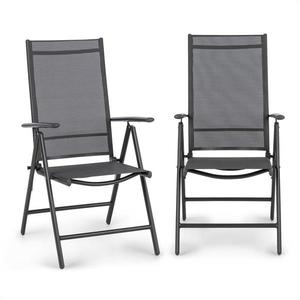 Blumfeldt Almeria garden chair, összecsukható szék, 2 darabos szett, 56, 5 x 107 x 68 cm, comfortmesh, antracit kép