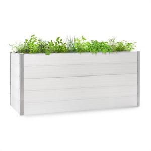 Blumfeldt Nova Grow, kerti ágyás, 195 x 91 x 100 cm, WPC, fa megjelenés, fehér kép
