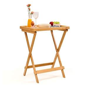 Blumfeldt Reggeliző asztalka, könnyű, 50 x 66 x 38 cm, fenntartható, bambusz kép