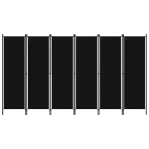vidaXL fekete 6 paneles paraván 300 x 180 cm kép