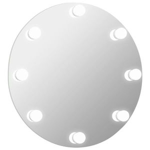 vidaXL kör alakú fali tükör LED-világítással kép