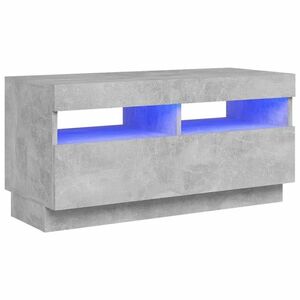 vidaXL betonszürke TV-szekrény LED-lámpákkal 80 x 35 x 40 cm kép