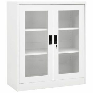 vidaXL fehér acél irodai szekrény 90 x 40 x 105 cm kép