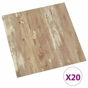 vidaXL 20 db barna öntapadó PVC padlólap 1, 86 m² kép