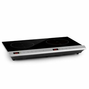 Klarstein MisterCook Duo, infravörös főzőlap, 3000 W, 90-650 ° C, kikapcsolás időzítő, ezüst kép