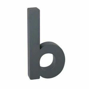 Alumínium házszám betű, b, 3D, strukturált felület kép