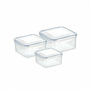 Tescoma FRESHBOX négyzet alakú ételtároló doboz, 3 db, 0, 4/0, 7/1, 2 l, kép
