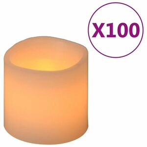 vidaXL 100 db meleg fehér LED-es gyertya kép