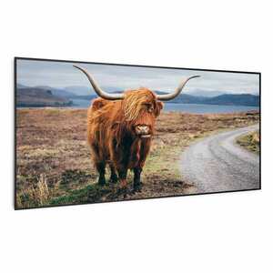 Klarstein Wonderwall Air Art Smart, infravörös fűtőtest, tehén, 120 x 60 cm, 700 W kép