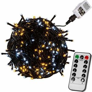 VOLTRONIC® Fényfüzér 400 LED Fehér mix sötét + vezérlő kép